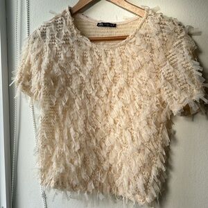 Zara Cream blouse in Medium